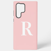 Minimaal Monogram Modern Roze Samsung Galaxy Hoesje (Achterkant)