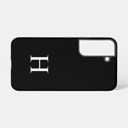 Minimaal monogram samsung galaxy hoesje (Achterkant horizontaal)