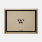 Minimaal Monogram Welkom Deurmat (Voorkant)