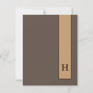 Minimaal monogramma van de posterijen van persoonl bedankkaart