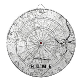 Minimaal ontwerp stadkaart Rome Italië Dartbord