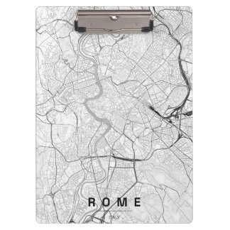 Minimaal ontwerp stadkaart Rome Italië Klembord