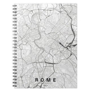 Minimaal ontwerp stadkaart Rome Italië Notitieboek