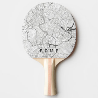 Minimaal ontwerp stadkaart Rome Italië Tafeltennisbatje