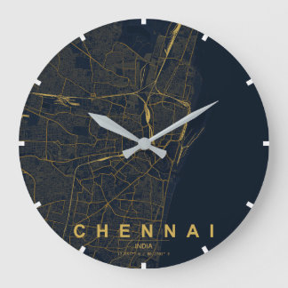 Minimaal ontwerp van stadsplattegrond van Chennai Grote Klok