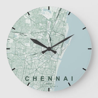 Minimaal ontwerp van stadsplattegrond van Chennai Grote Klok