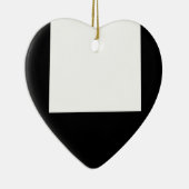 Minimaal ontwerp zwart Lijst Ornament hart (Rechts)