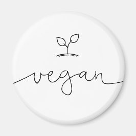 Minimaal op maat gesneden Vegan-achtergrondkleur Magneet