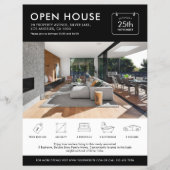 Minimaal open huis te koop marketing onroerend goe flyer (Voorkant)