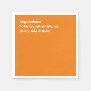 Minimaal Oranje Vegetarische Thanksgiving Haiku Servet