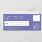 Minimaal paars blauw cadeaucertificaat logo (Voorkant)