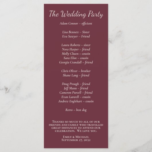 Minimaal Paarse Plum-programma voor script Programma (Achterkant)