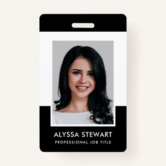 Minimaal personeel van Black Professional Photo Badge (Voorkant)