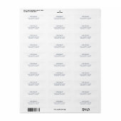 Minimaal persoonlijk terugzendadres script etiket (Full Sheet)