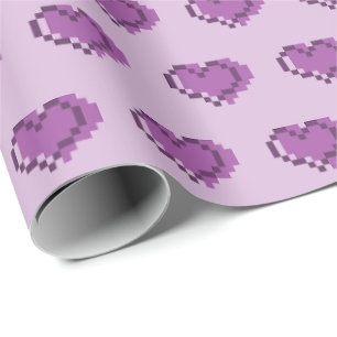 Minimaal Pixel Hartpatroon Cadeaupapier
