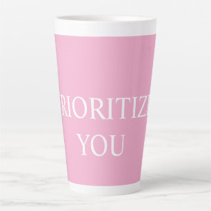 Minimaal Prioriteren Jij Citaat Stof Roze Roze Latte Mok