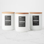 Minimaal productlabel voedselcontainer etiket (Flessen)