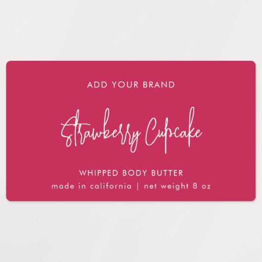 Minimaal productlabel voor bewerkbare kleuren labels (Design 1)