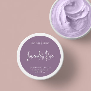 Minimaal productlabel voor bewerkbare kleuren ronde sticker