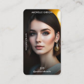 Minimaal professioneel fotomonogram zwart visitekaartje (Voorkant)