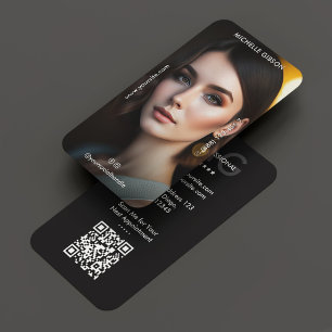 Minimaal professioneel fotomonogram zwart visitekaartje