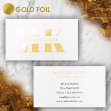 Minimaal Professioneel Metallic Vet Monogram Goud