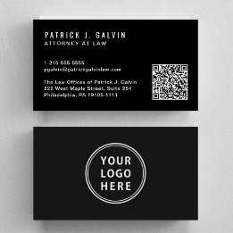 Minimaal professioneel QR-code logo zwart Visitekaartje
