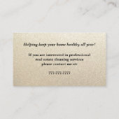 Minimaal professioneel Visitekaartje voor thuisrei (Achterkant)