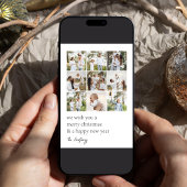 Minimaal raster | 9 Fotocollage Feestdagenkaart