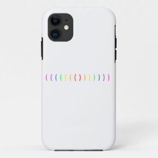 Minimaal regenboogontwerp iPhone 11 hoesje