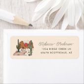 Minimaal retouradres voor Boho Desert Script Etiket (Insitu)