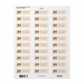 Minimaal retouradres voor Boho Desert Script Etiket (Full Sheet)