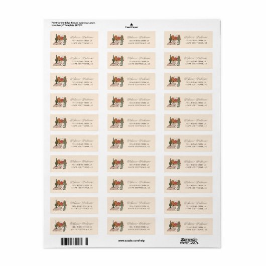 Minimaal retouradres voor Boho Desert Script Etiket (Full Sheet)
