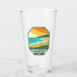 Minimaal retro Emblem in het Nationaal Park Indian Glas
