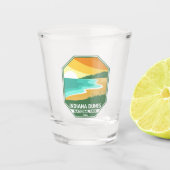 Minimaal retro Emblem in het Nationaal Park Indian Shot Glas (Voorkant)