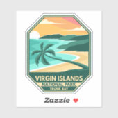 Minimaal retro Emblem in het nationale park van de Sticker (Vel)