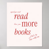 Minimaal Retro Typografie Boekenliefhebber Poster (Voorkant)