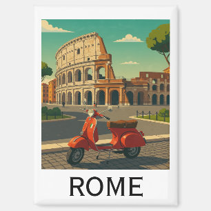 Minimaal Rome Italië Colosseum Vintage Reis Magneet
