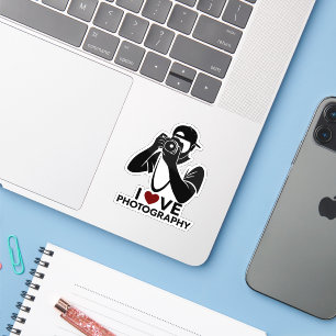 Minimaal Rood Hart Liefde Design Kiss-Cut Sticker