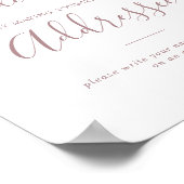 Minimaal Roos Gold-adres en envelopteken Poster (Hoek)