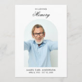 Minimaal rouwprogramma Elegante fotoherdenking Programma (Voorkant)