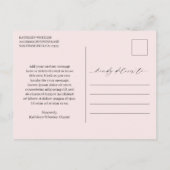 Minimaal Roze Elegant Modern Bedankt Briefkaart (Achterkant)