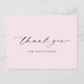 Minimaal Roze Elegant Modern Bedankt Briefkaart (Voorkant)