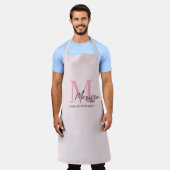 Minimaal Roze Gepersonaliseerd Girly Schort (Gedragen)