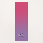Minimaal roze Paarse verloopmonogram scriptnaam Yogamat (Voorkant)