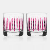 Minimaal roze retro geïnspireerd whisky glas (Achterkant)