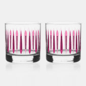 Minimaal roze retro geïnspireerd whisky glas (Links)