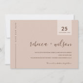 MINIMAAL SCANDI TERRACOTTA RUST PEACH TYPOGRAPHY SAVE THE DATE (Voorkant)