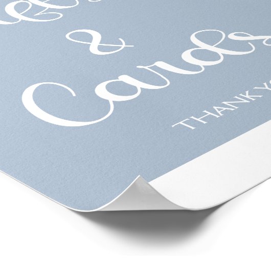 Minimaal Schattige Elegant Eenvoudig Blauw Baby sh Poster (Hoek)