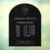 Minimaal, Schoonheid, Logo, Bedrijf, Openingstijde Raamsticker (Vel 3)